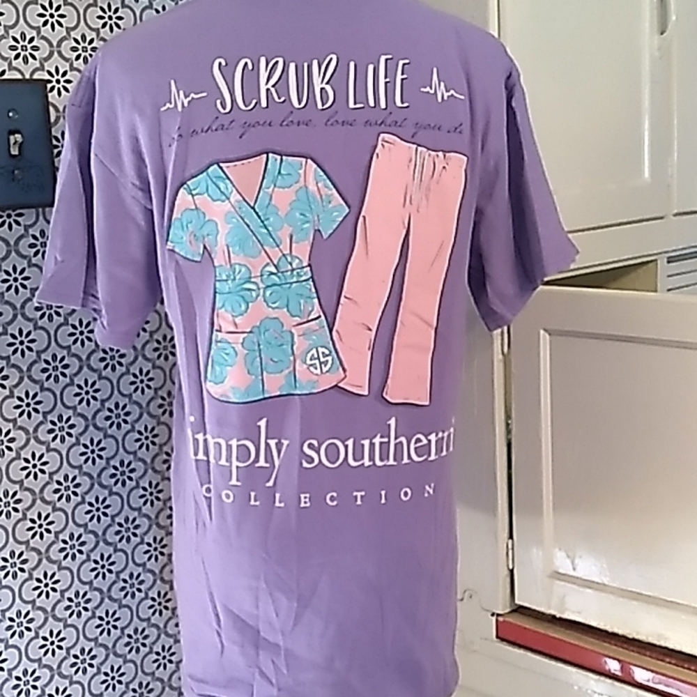 Simply Southern medium nursing scrub life shirt